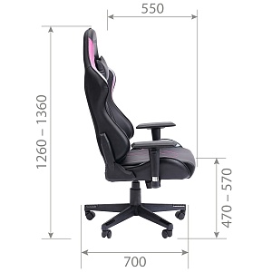 Игровое компьютерное кресло CHAIRMAN CH32 экокожа, черный